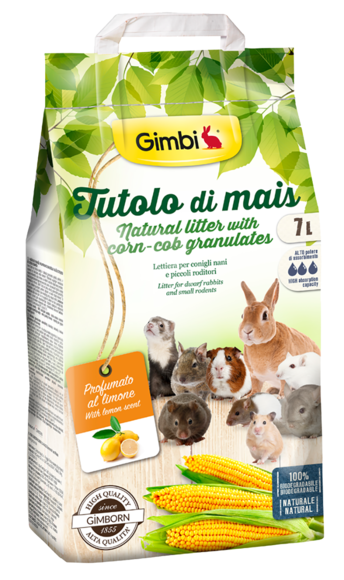 Lettiera > GIMBI Lettiera a base di Tutolo di mais - Profumo limone 7L | GIMBORN