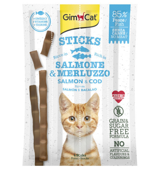 Sticks > STICKS SALMONE & MERLUZZO 4PZ | GIMBORN