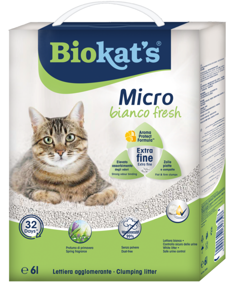 Clumping litters > BIOKAT'S MICRO BIANCO FRESH 6LT | GIMBORN