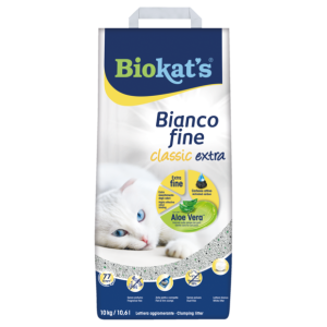 Lettiere agglomeranti > Biokat's* Bianco fine classic extra con Aloe Vera** 10KG | GIMBORN