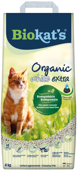 Lettiere agglomeranti > BIOKAT'S ORGANIC WHITE EXTRA 4KG | GIMBORN