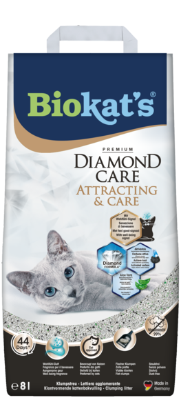 Lettiere agglomeranti > BIOKAT'S* DIAMOND CARE ATTRACT. & CARE 8 L | GIMBORN
