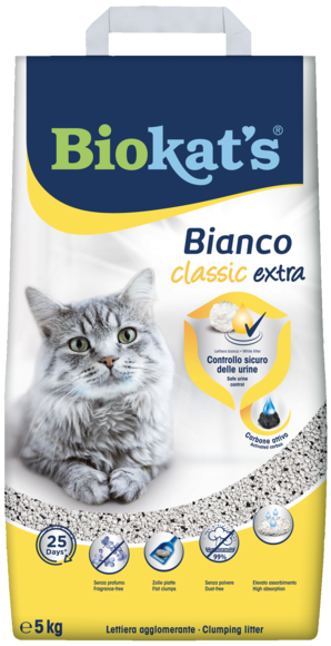 Lettiere agglomeranti > Biokat's Bianco Classic Extra 5 KG | GIMBORN