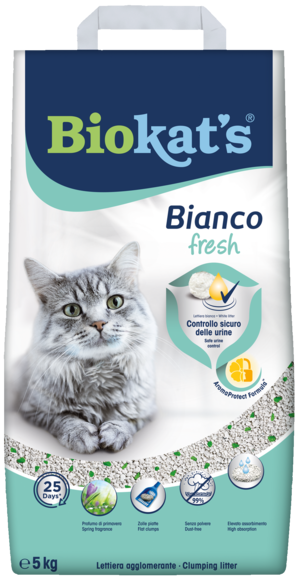 Clumping litters > Biokat's* Bianco Fresh 5kg | GIMBORN