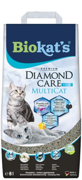 Lettiere agglomeranti > BIOKAT'S DIAMOND CARE MULTICAT FRESH 8l | GIMBORN