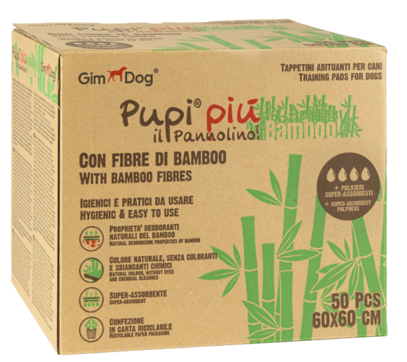 Igiene e cura > PUPI PIU’ BAMBOO 60x60 CM-50 PZ | GIMBORN