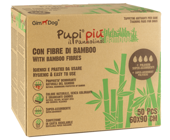 Igiene e cura > PUPI PIU’ BAMBOO 60x90 CM-50 PZ | GIMBORN